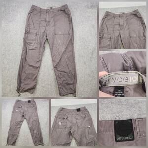Vintage Enyce 101 Pants Mens 38 38x30 Gray Cargo Drawstring Hem Streetwear 00s